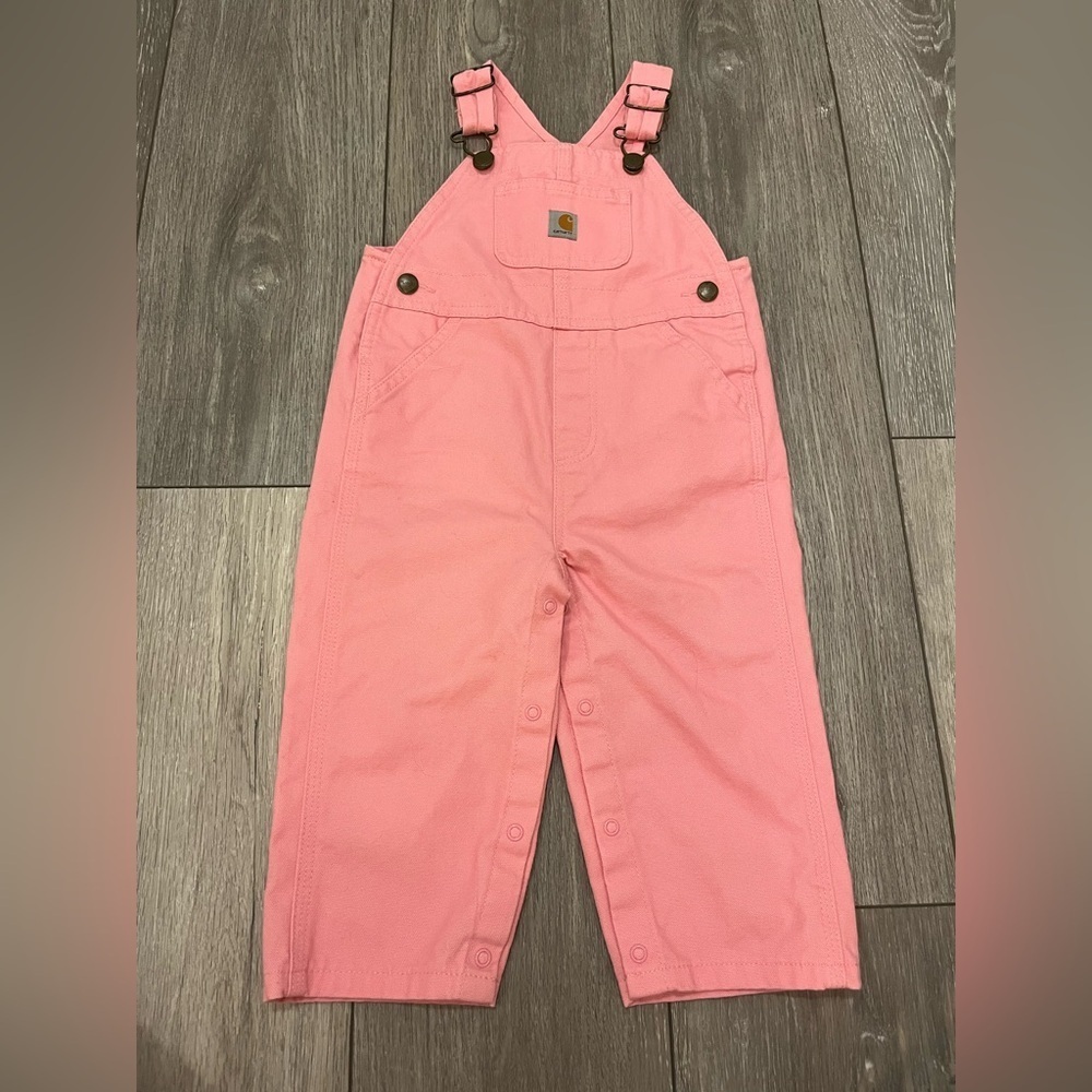 Carhartt CM9712 - Loose Fit Canvas Bib Overall - Toddler Girls 18 Mo - Picture 3 of 6